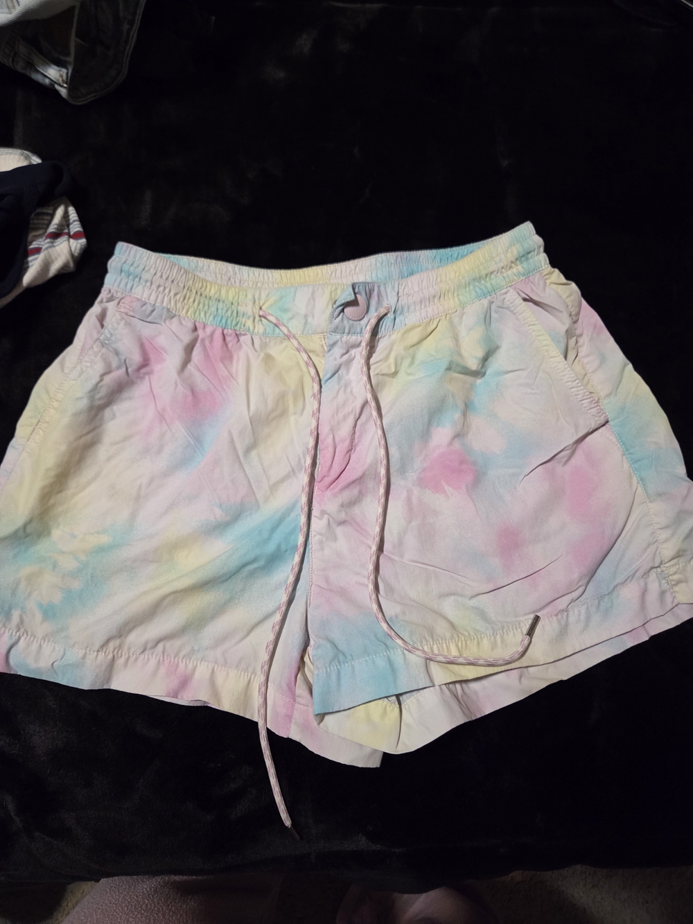 American Eagle Outfitters Pastel Tie-Dye Drawstring Athletic Shorts